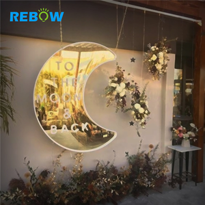 Rebow thả vận chuyển ngoài trời Acrylic tùy chỉnh thiết bị điện tử <span class=keywords><strong>Led</strong></span> sao mở Cocktail Ice Cream cafe neon ánh sáng dấu hiệu đám cưới - Product Image 4