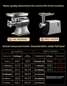 Tout Neuf Broyeur à Viande Électrique Commercial en Acier Inoxydable HC-12D/22D pour Usage Domestique, Agricole, Restaurant et Cuisine - Product Image 5