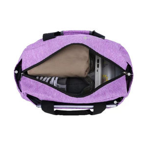 Bolsa de gimnasio de lona portátil a la moda, Material Oxford de tamaño pequeño, gran capacidad, cierre de cremallera, patrón de letras, Unisex para deportes de viaje - Product Image 5