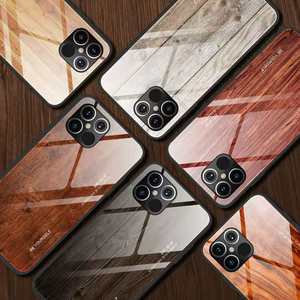 Funda de protección de vidrio templado a prueba de golpes para móvil con diseños de madera, gran oferta - Product Image 2