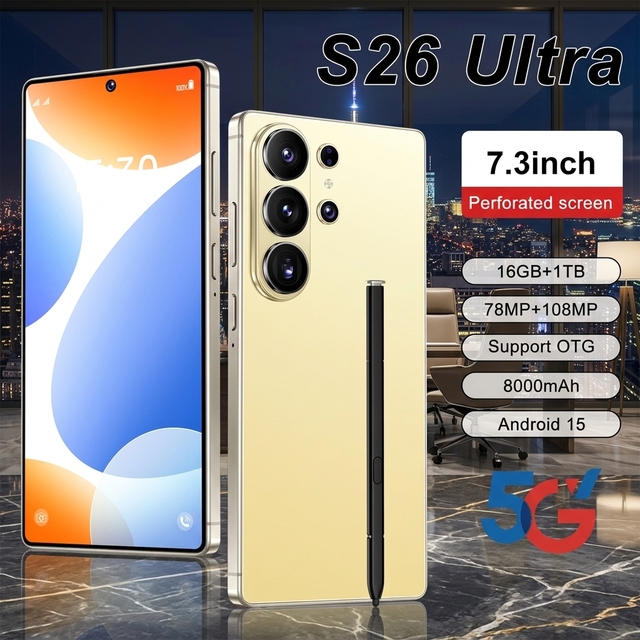 Highly Recommend 2026 New Popular 5g Smartphone S26 Ultra Global Unlock Android 13 6800mh Main Camera Cheap Gaming Phone