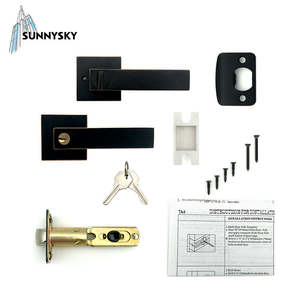 Manijas de puerta de alta calidad, manijas de palanca negras curvadas - Product Image 5