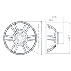 ลำโพงซับวูฟเฟอร์ PA, ระบบลำโพงไลน์, กล่องเสียง HS86188 ลำโพง PA HS86188 - Product Image 5