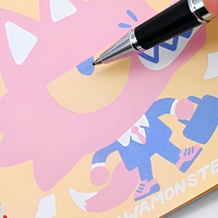 Bloc-notes laser de type carré personnalisé avec adhésif avec dessin animé ou image de conception