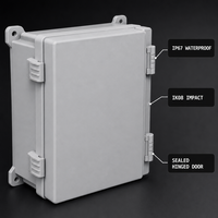 Boîtier de distribution électrique étanche en plastique IP66 sur mesure, grande taille 300*200*160mm, boîte à charnières extérieure