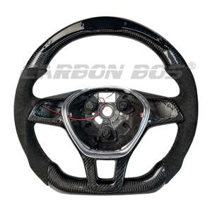 Volante de coche de fibra de carbono LED para Volkswagen <span class=keywords><strong>Golf</strong></span> MK6 4 <span class=keywords><strong>5</strong></span> 6 <span class=keywords><strong>GTI</strong></span> R Line MK5 <span class=keywords><strong>MK7</strong></span>, volante de coche personalizado - Product Image 2