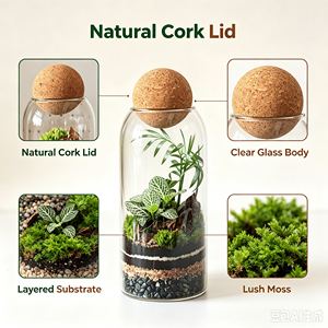 <span class=keywords><strong>Vase</strong></span> carré transparent en verre pour plantes succulentes d'intérieur, décoration de la maison, pots et jardinières pour le <span class=keywords><strong>jardin</strong></span> - Product Image 4