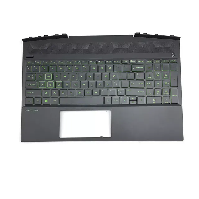 Laptop Top Cover for HP Pavilion 15-DK 15T-DK Palmrest Backlit Keyboard Green US L57593-001