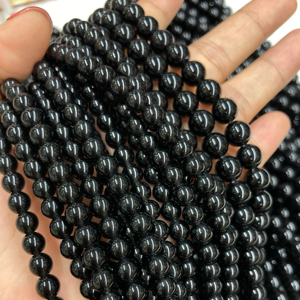 2024 Genuine <strong>Black</strong> Obsidian Crystal <strong>Bead</strong> 4mm <strong>6mm</strong> 8mm 10mm 12mm Smooth Round <strong>Beads</strong> for Bracelets Jewelry Making - Product Image 2