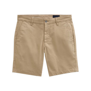 Pantalones cortos de lino plisados ​​inteligentes para hombre, informales, de verano, con trabillas para cinturón, corte ajustado, ligeros - Product Image 1