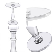 Einfacher transparenter Acryl-Kreativitätstisch im römischen Säulenstil als Sofa-Beistelltisch für Wohnzimmer, Schlafzimmer, Büro und Möbeldekoration