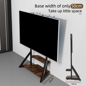 <strong>Corner</strong> Floor TV Stand Heavy Duty TV Mount with Large Storage Wood <strong>Shelf</strong> - Product Image 4