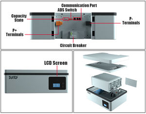 Esg 51.2v 100AH סוג פיצול lifepo4 סוללת ליתיום סולארי ליתיום stackable 10kwh 15kwh חבילת סוללה 20kwh 100ah - Product Image 4