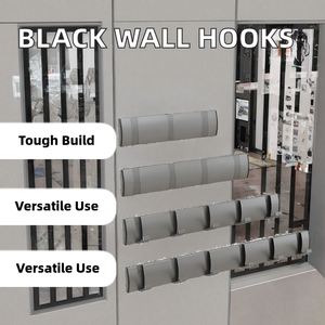 Современная декоративная Черная настенная металлическая алюминиевая одежда для гостиной скрытые настенные крючки - Product Image 4