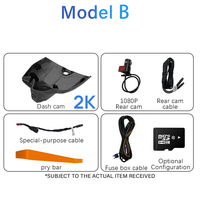 Caméra de tableau de bord HOLROADX4G avec double objectif pour Mercedes-Benz GLC X254 Gen2 2023-2026, Plug&Play, vision nocturne, contrôle par application
