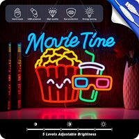 Movie Time Letreros Neon LED dimmable alimenté par USB lumière ambiante décoration de vitrine lumière indicateur de rue personnalisé 5V