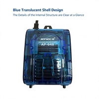 Pompe à air réglable silencieuse Jeneca 3W 5W pour aquarium, aérateur en plastique rectangulaire, économe en énergie, pour usage intérieur, extérieur, patio et aquarium.