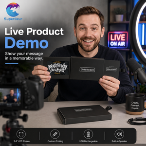 Superlieur Carte de visite vidéo parlante professionnelle innovante avec écran LCD de 2,4 pouces pour une première impression parfaite - Product Image 5