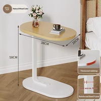 Table basse mobile minimaliste moderne avec plateau en bois et structure en métal, meubles de salon pour chambre à coucher, usage domestique
