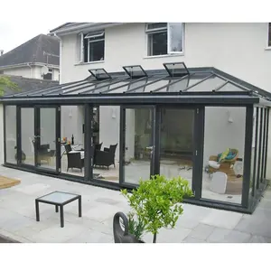Kits d'extérieur modernes en aluminium verre vert véranda préfabriquée jardin commercial pour hôtels chambres cuisines aux Philippines - Product Image 1