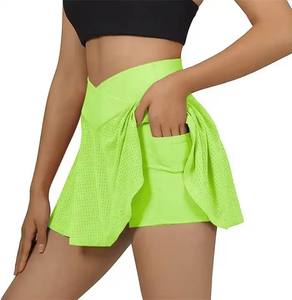 Benutzer definierte Fitness Golf Outfits Täglich High Waist Girls Tennis rock Quick Dry Mesh Sportswear Skort für Frauen - Product Image 3