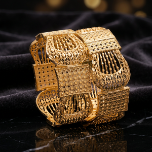 Wholesale 14K 18K 24K Gold Plated Brass Gold Filled Women's Fashion <b>Bracelets</b> & <b>Bangles</b> Forming Kada <b>Bangles</b> <b>Bracelets</b> Jewelry - Product Image 4