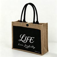 Sac fourre-tout personnalisé en toile de coton naturelle écologique avec fermeture à boutons, idéal pour la plage, les courses, ou comme sac de shopping quotidien structuré pour femme.