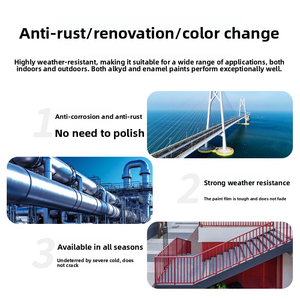 Çabuk kuruyan yanmaz açık renkli çelik yapı alkid korozyon önleyici kaplama pas geçirmez boya - Product Image 4