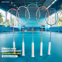 Raquette de badminton entièrement en carbone, multicolores, pré-cordée, 4U, légère, OEM, ODM, marque privée, fournisseur en gros en Europe