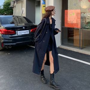 Manteau trench croisé pour femme, bleu clair, col tailleur, style jupe, élégant pour le quotidien, tailles S-2XL - Product Image 4