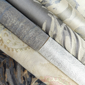 Tissu de rideau occultant <span class=keywords><strong>oriental</strong></span> Jacquard classique de luxe <span class=keywords><strong>pour</strong></span> le salon avec des Stocklots de concepteur de haute ombrage de crêpe blanche - Product Image 3