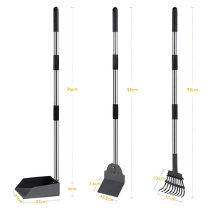 Set Raccogli Escrementi per Cani, Raccogli Escrementi per Cani in Acciaio Inossidabile Resistente con Vassoio Extra <span class=keywords><strong>Large</strong></span> e Paletta - Product Image 2
