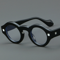 Lunettes de vue pour hommes et femmes avec monture en acétate, verres transparents, anti-lumière bleue, style vintage, lunettes de créateur tendance