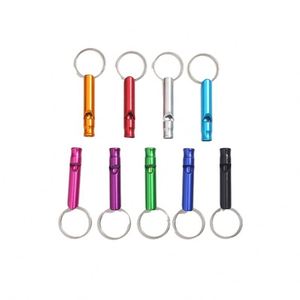 Custom Survival Outdoor Keychain Whistle-High-Pitched Multifunctional Training <b>Tool</b> Aluminum Alloy Life-Saving <b>Fire</b> Whistle - Product Image 2