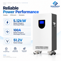 Batterie ESS 15,36 kWh 51,2 V 300 Ah LiFePO4 pour stockage d'énergie solaire résidentiel et alimentation de secours domestique
