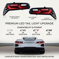 Nouveaux feux arrière LED clairs modifiés pour Chevrolet Corvette C5-C8, modèle 2008, avec installation Plug and Play, 6000 lumens