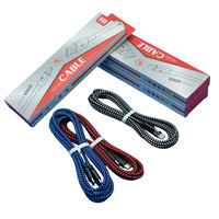 Câbles de données en nylon tendance Câble USB 2.0 vers Type C Connecteur USB C de données de charge rapide Câble Android actuel 3A