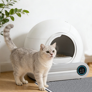 Arenero Inteligente para Gatos con Limpieza Automática, Inodoro para Gatos <span class=keywords><strong>de</strong></span> 65L, Bandeja Grande con Función Desodorizante y Desinfectante - Product Image 1