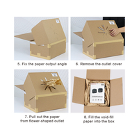 Boîte de remplissage de vide auto-érectible en papier kraft compostable et biodégradable, personnalisable, rectangulaire, facile à transporter
