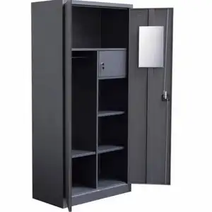 Armoire en acier à 2 portes pour vêtements armoire en métal vêtements en acier cintre almari armoire casier chambre armoire placard