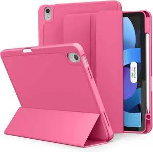 New Model Smart Stay Leather TPU Triple Fold Tablet Case For IPad Air6 11/13 Inch Protective Covers For IPad Pro 2024