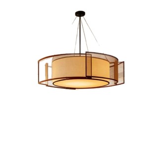 Lámpara de techo de estilo chino, redonda, 60cm, 80cm, 100cm, 120cm, fuente de luz LED, base de bombilla E27, control de interruptor, luz de techo para sala de estar - Product Image 5