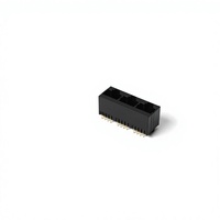 Bloc de connecteurs RJ45 8 ports, connecteur Ethernet femelle, montage sur circuit imprimé, boîtier en plastique, contact en laiton