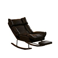 Fauteuil à bascule en bois massif rétro en forme de nuage, canapé paresseux, fauteuil inclinable de luxe léger pour salon, balcon et loisirs à domicile pour adultes