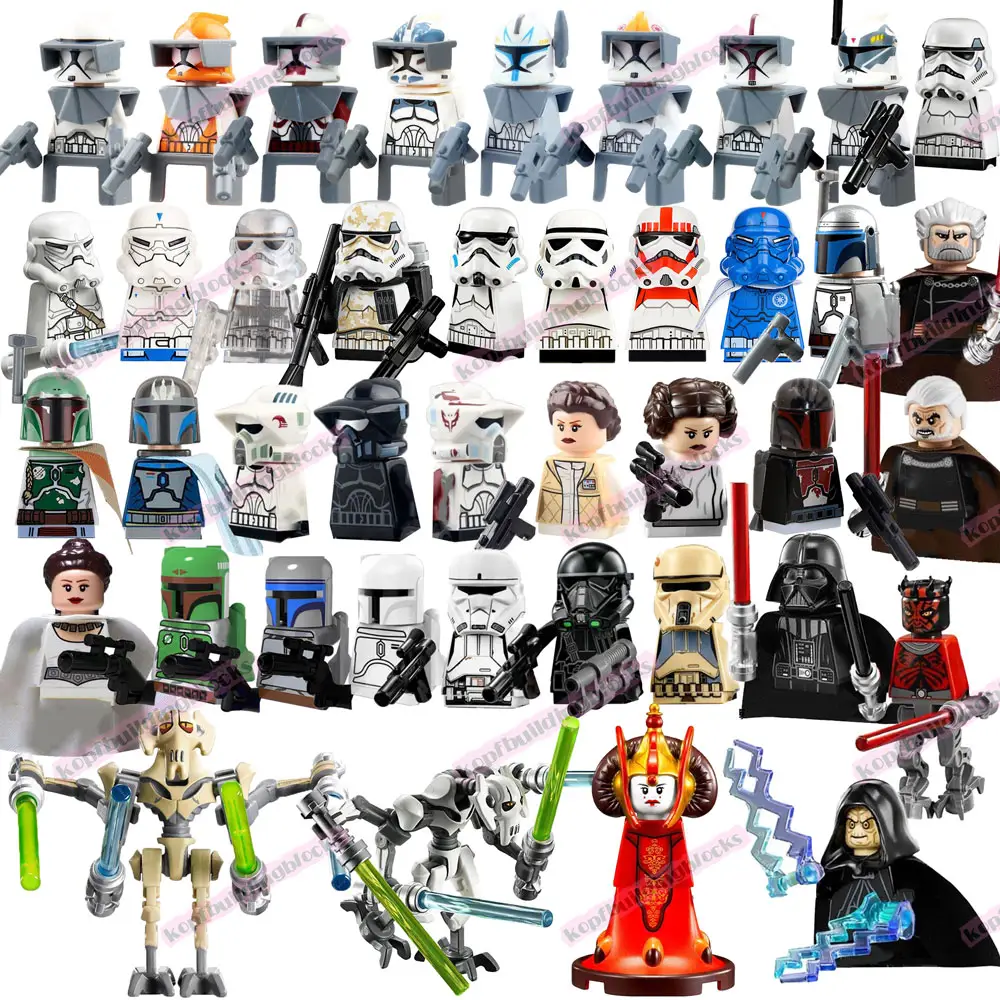 Hot Sale Space Wars Movie Character Figure General Grievous Palpatine Darth Vader Amidala Mini Building Block Figure Toy Bricks
