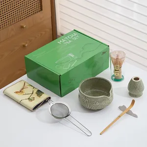 NEWELL Juego <span class=keywords><strong>de</strong></span> Té Ceremonial Estilo Japonés Transfronterizo con Tazón <span class=keywords><strong>de</strong></span> Matcha <span class=keywords><strong>de</strong></span> Cerámica con Diseño <span class=keywords><strong>de</strong></span> Palmera <span class=keywords><strong>de</strong></span> <span class=keywords><strong>Coco</strong></span> y Batidor <span class=keywords><strong>de</strong></span> Bambú, Estilo Dinastía Song - Product Image 2