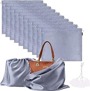 Grand sac à main en satin avec cordon de serrage, sac de voyage anti-poussière en tissu de soie pour chaussures, bottes, vêtements - pour offrir en cadeau - Product Image 6