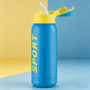 Bouteille d'eau isotherme sportive en acier inoxydable de 350 ml, écologique, pour garder l'eau froide et chaude, portable, avec paille - Product Image 3