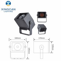 Lampe LED de jardin rectangulaire de type COB à couleur RVB avec garantie de 3 ans, étanche IP65, 15W 30W 50W, pour l'extérieur