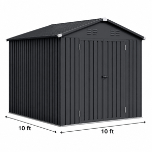 Armadio/Casetta Portattrezzi in Acciaio Preverniciato Antiruggine, Extra Large 3x3m, <span class=keywords><strong>per</strong></span> <span class=keywords><strong>Esterni</strong></span> e Giardino - Product Image 3